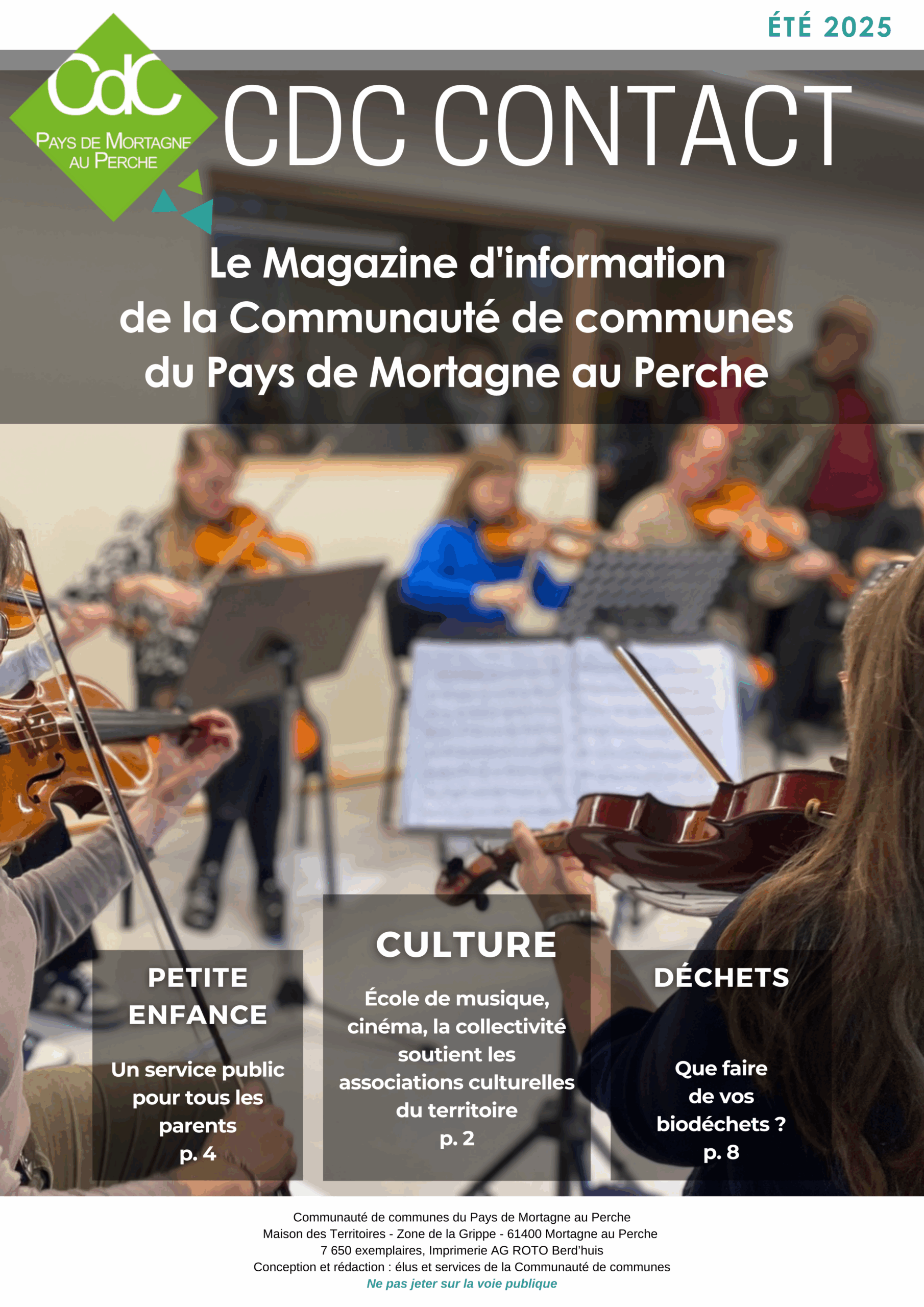 Couverture CdC Contact été 2025