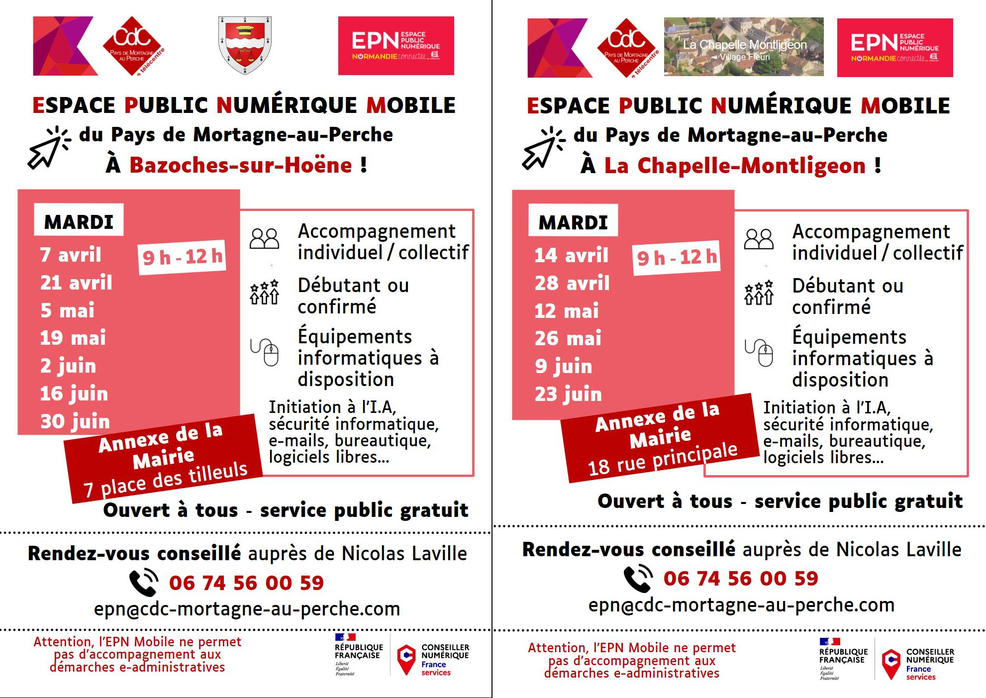 Affiche EPN-mobile -Bazoche-sur-Hoene et La-Chapelle-Montligeon